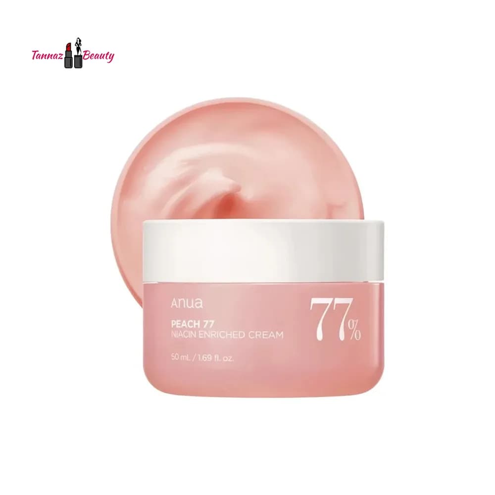 کرم هلو 77 آنوا اصل | مرطوب کننده + آبرسان + کلاژن | Anua Peach 77 Niacin Enriched Cream