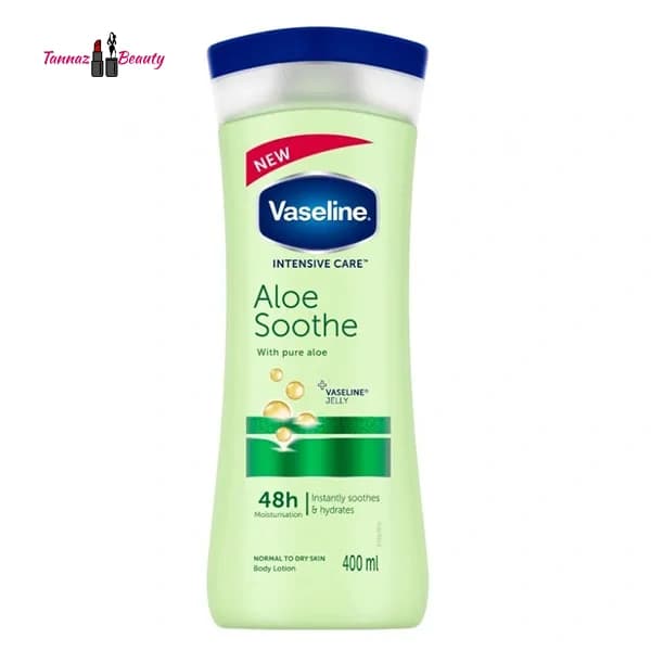 لوسیون بدن وازلین آلوورا مدل Aloe Soothe، مخصوص پوست خشک — تصویر ۲