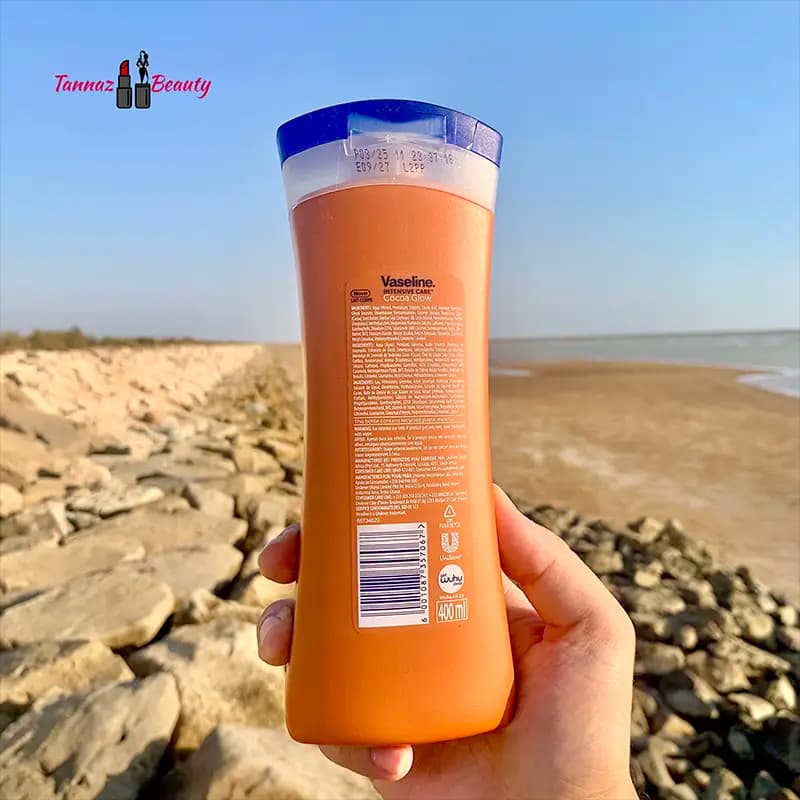 لوسیون بدن وازلین کاکائو اصل 400 میل | Vaseline Cocoa Glow Body Lotion — تصویر ۴