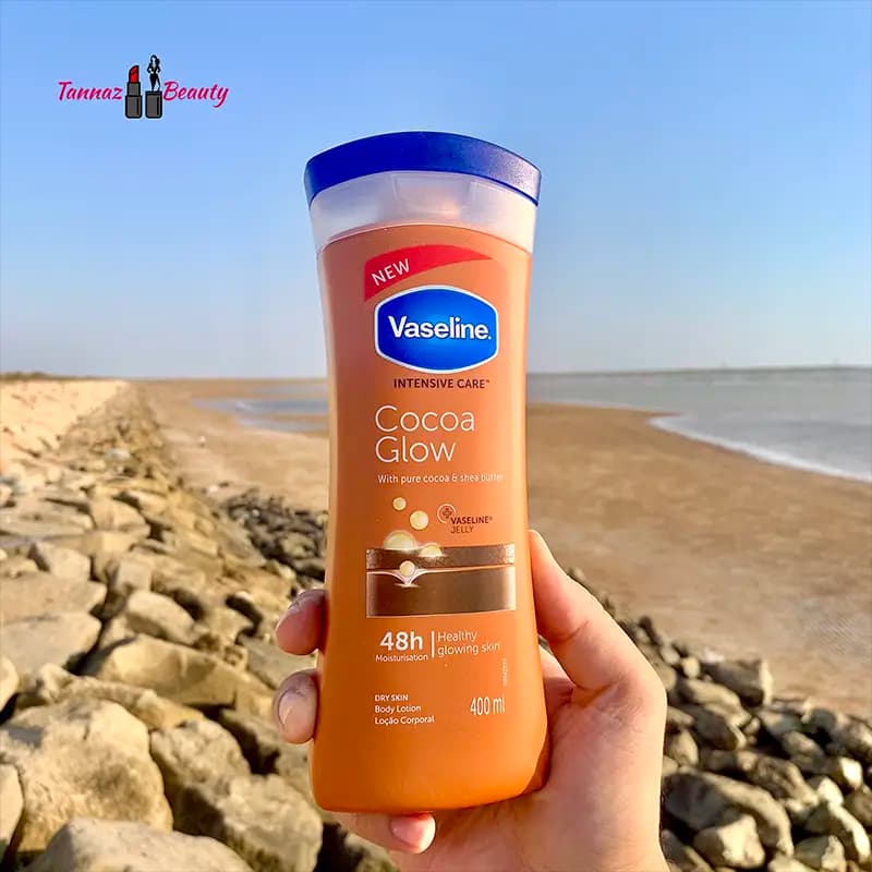 لوسیون بدن وازلین کاکائو اصل 400 میل | Vaseline Cocoa Glow Body Lotion — تصویر ۳