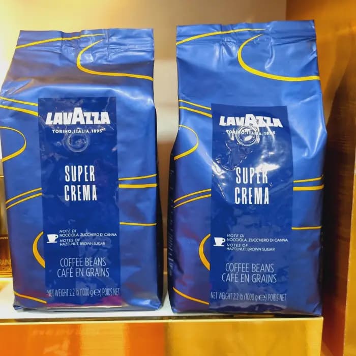 دانه قهوه لاوازا سوپر کرما Super Crema یک کیلویی