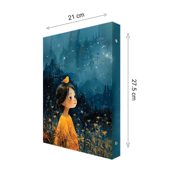 کلاسور 26 حلقه قفل فلزی طرح باران کد 697 — تصویر ۳