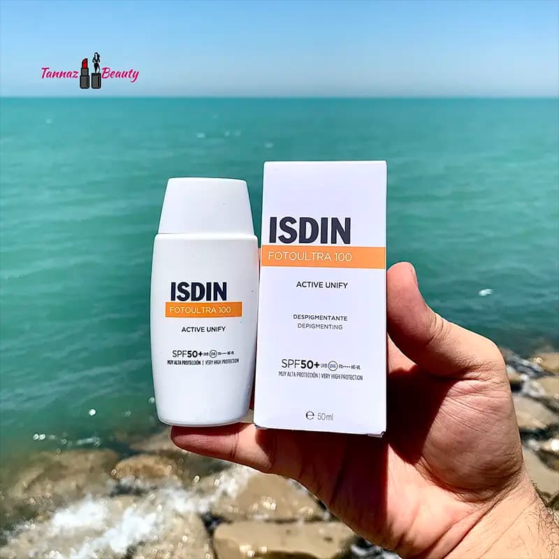 ضد آفتاب ایزدین اکتیو یونیفای اصل SPF50+ | ضد لک تخصصی برای ملاسما و لک‌های پوستی — تصویر ۲