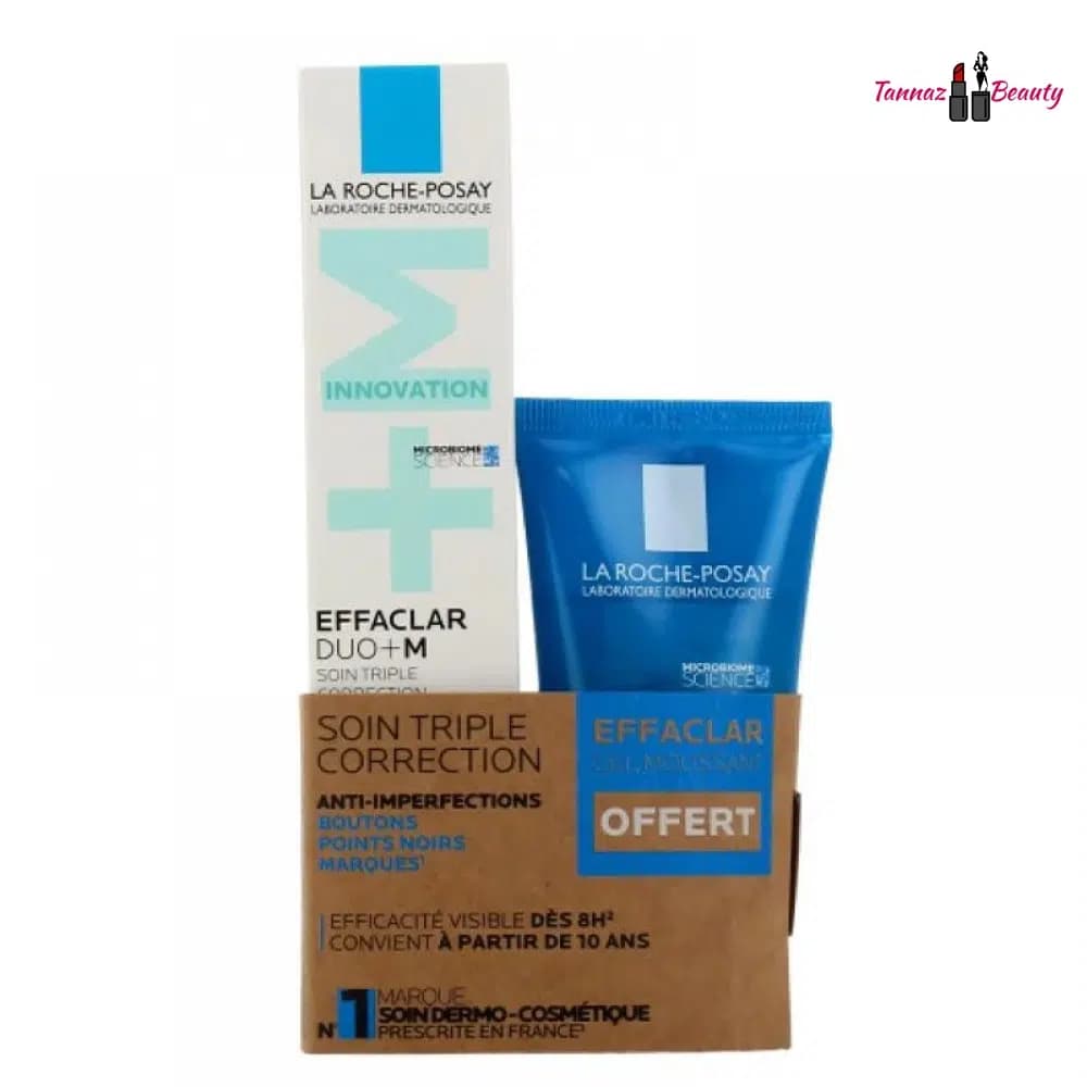 کرم Effaclar Duo+M لاروش پوزای اصل + ژل شوینده ضد لک