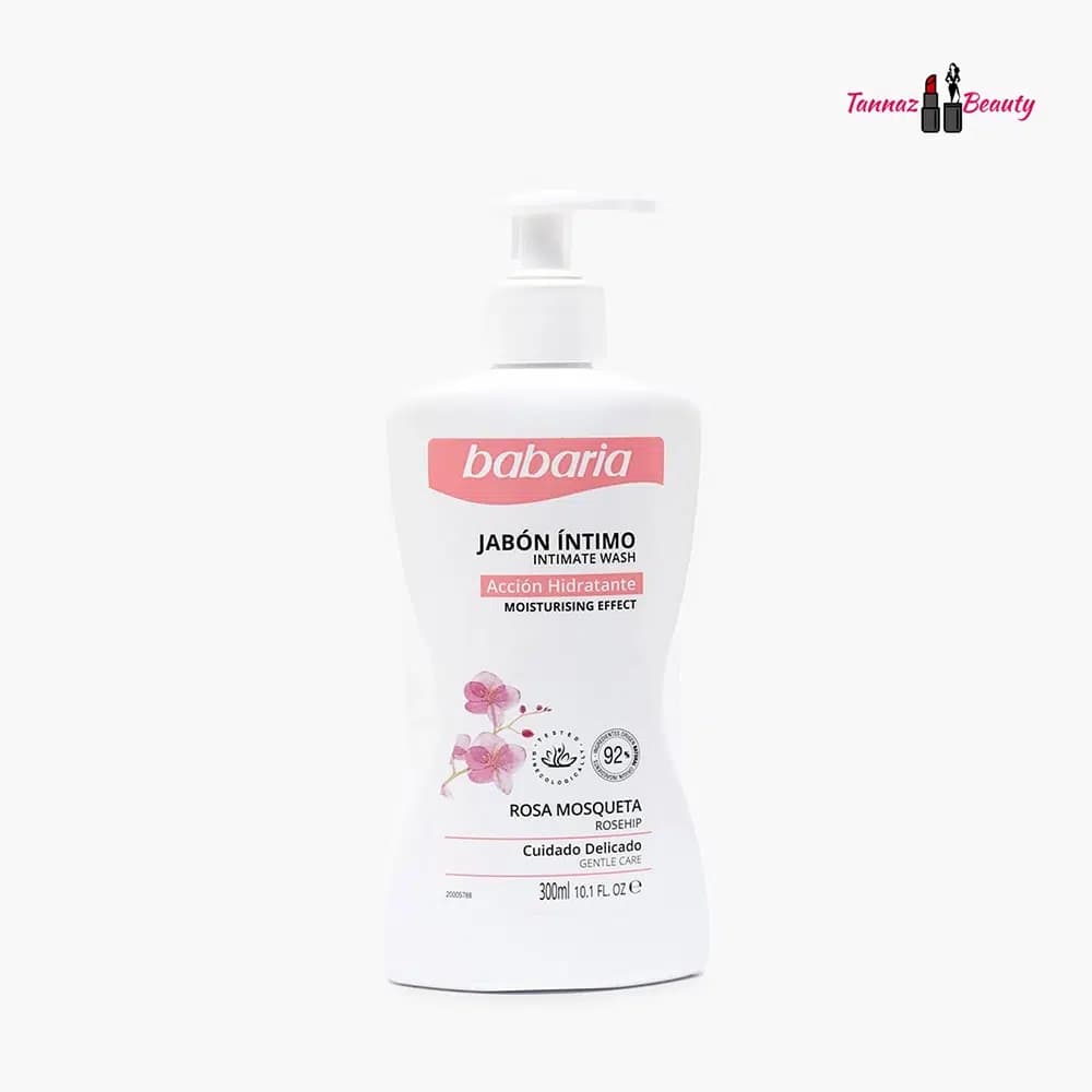 ژل بهداشتی بانوان باباریا BABARIA مدل Moisturising راحیه گل رز