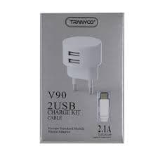 شارژر ترانیو v90 همراه کابل micro usb