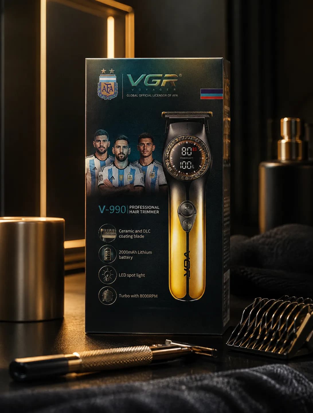 ماشین اصلاح وی جی آر مدل V-990؛ معیار جدید دقت و قدرت در آراستگی حرفه ای — تصویر ۴