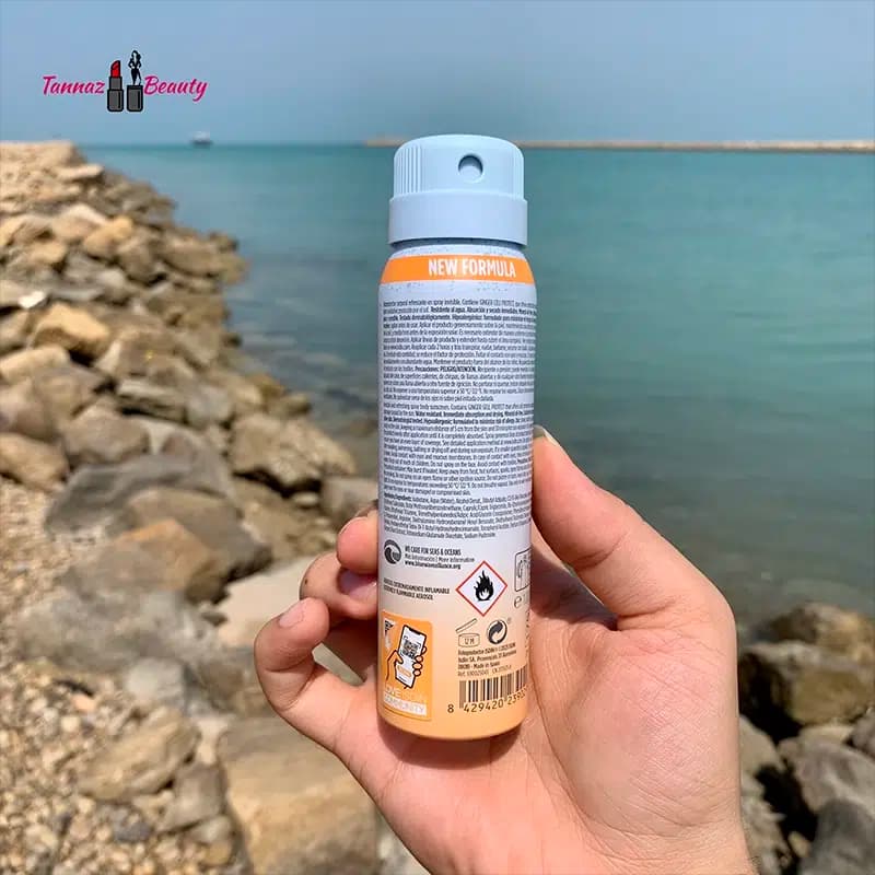 اسپری ضد آفتاب ایزدین SPF50 اصل 100 میل — تصویر ۳