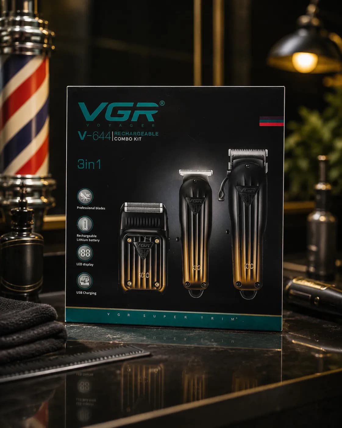 ست ماشین اصلاح وی جی آر مدل V-644 — تصویر ۲