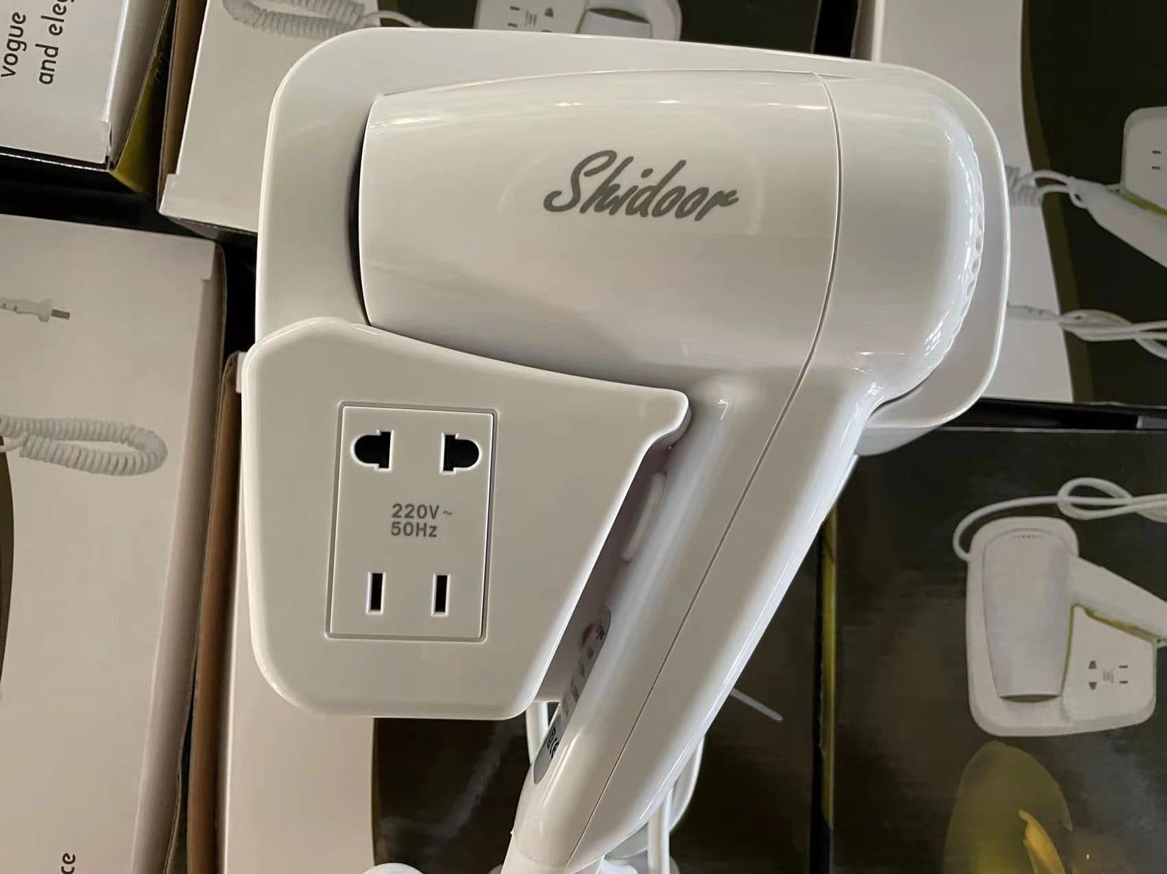 سشوار هتلی 1300 وات شیدور Shidoor مدل سوکت دار — تصویر ۳