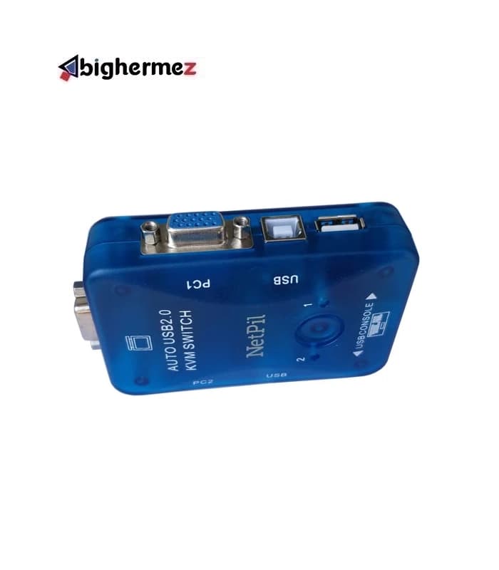 سوییچ ۲ پورت KVM پی نت اتوماتیک مدل ۱۰۲UK-T همراه با کابل