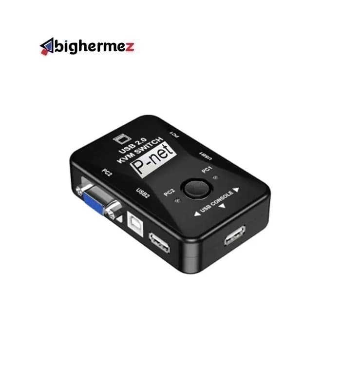 سوئیچ 2 پورت KVM VGA پی نت دستی مدل KM-2