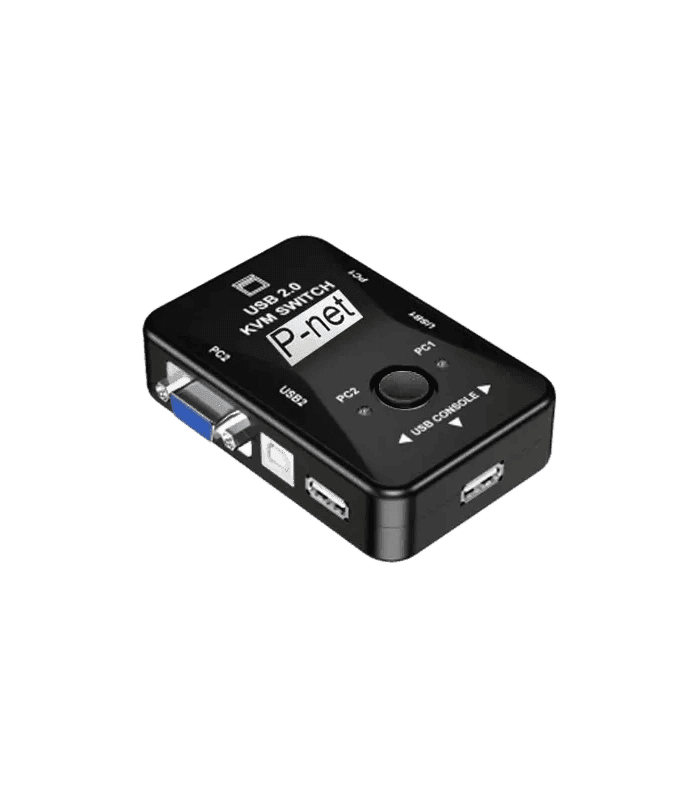 سوئیچ 2 پورت KVM VGA پی نت دستی مدل KM-2 — تصویر ۲