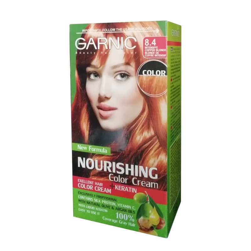کیت رنگ مو گارنیک شماره 8.4 حجم 80 میلی لیتر رنگ بلوند مسی