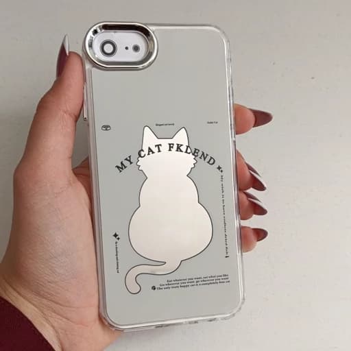 گارد گوشی Iphone 7G /Iphone 8G طرح آیینه ای فانتزی مدل گربه آیفون 7 جی / آیفون 8 جی قاب و کاور — تصویر ۲