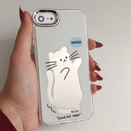 گارد گوشی Iphone 7G /Iphone 8G طرح آیینه ای فانتزی مدل گربه آیفون 7 جی / آیفون 8 جی قاب و کاور — تصویر ۳