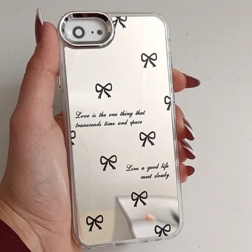 گارد گوشی Iphone 7G /Iphone 8G طرح آیینه ای فانتزی مدل پاپیون رنگ مشکی آیفون 7 جی / آیفون 8 جی قاب و کاور