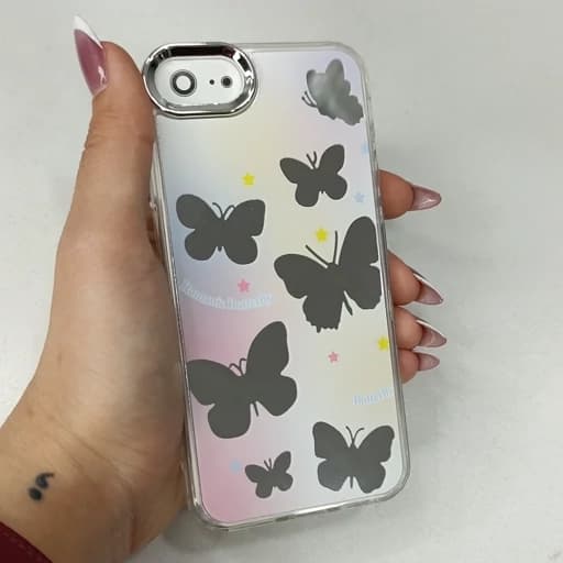 گارد گوشی Iphone 6G طرح آیینه ای فانتزی مدل پروانه هفت رنگ آیفون 6 جی قاب و کاور