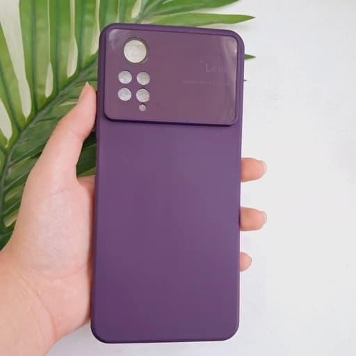 گارد گوشی شیائومی Note 11pro/Note 12 pro با محافظ لنز دوربین کاور و محافظ ایکس پنج پرو رنگ بنفش نوت 11 و 12 پرو فورجی — تصویر ۲