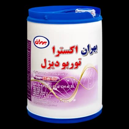 روغن موتور بهران اکسترا توربو دیزل 15W40 با حجم 20 لیتر پلاستیکی