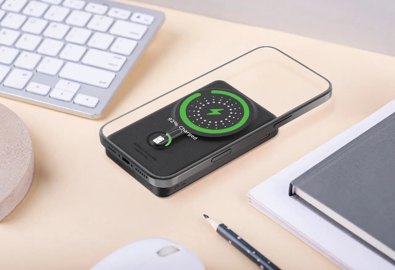 پاوربانک لولو LEVELO Marbella MagSafe Leather 10000mAh — تصویر ۶