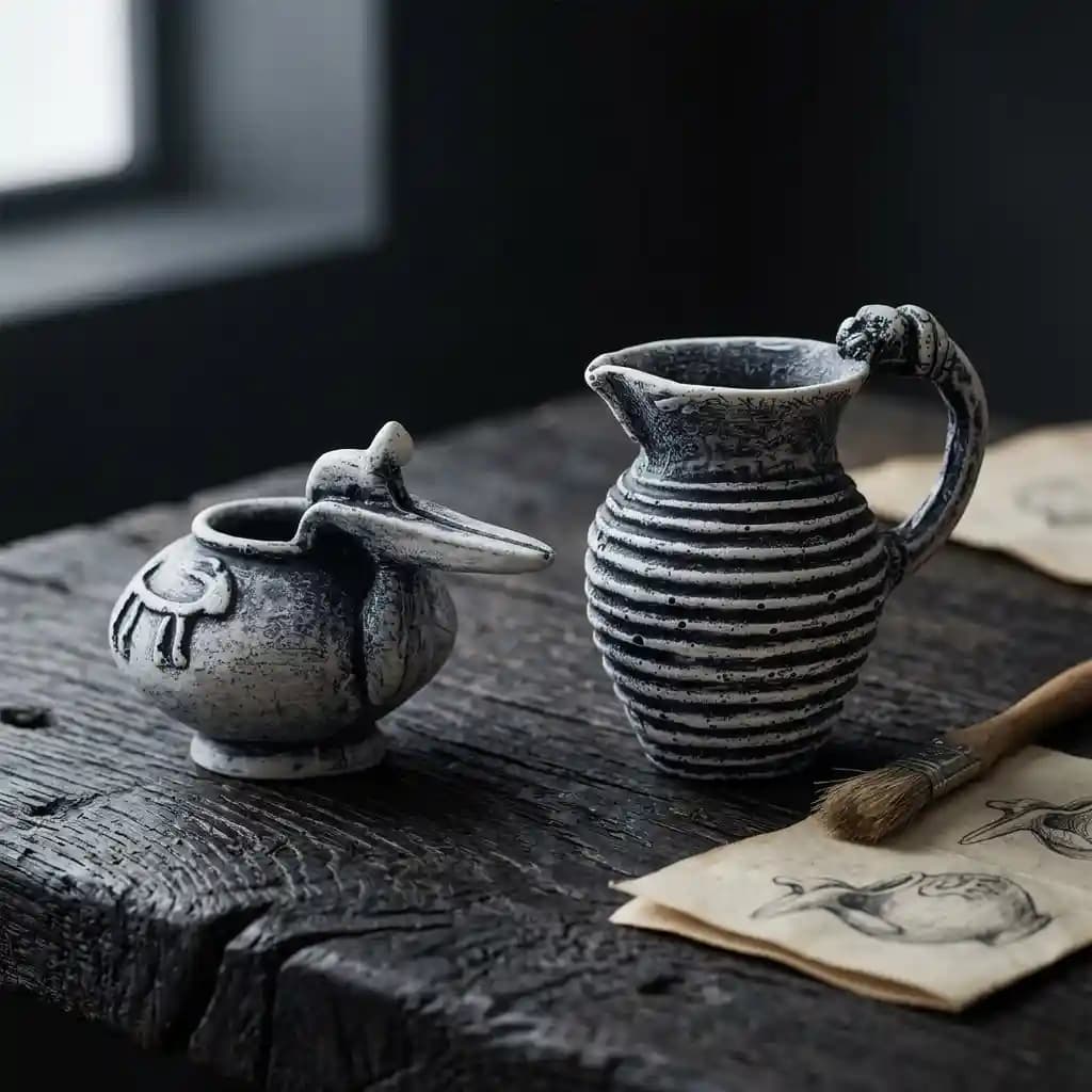 مجسمه چراغ پی سوز و کوزه — تصویر ۲