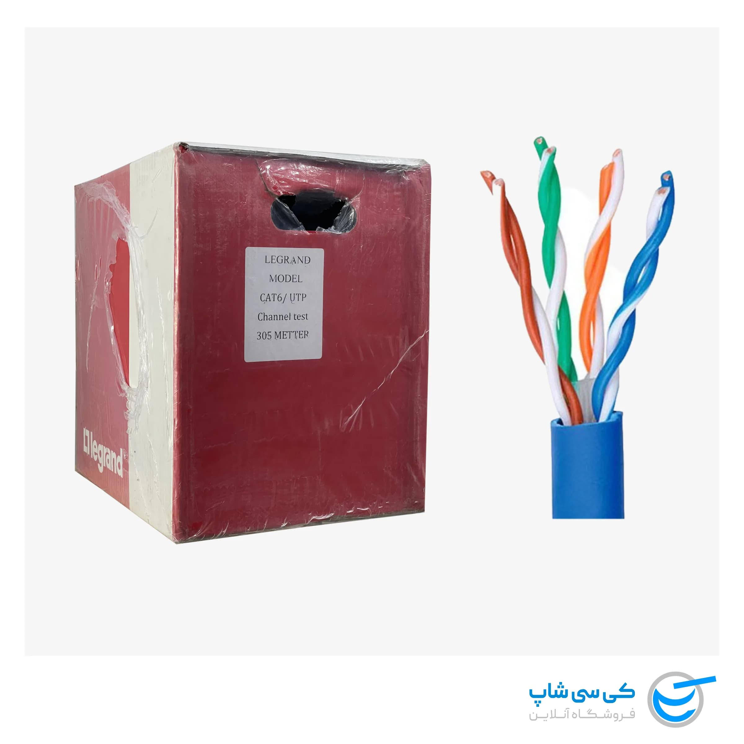 کابل شبکه لگراند Cat6 UTP تمام مس قطر 48 (تست چنل)
