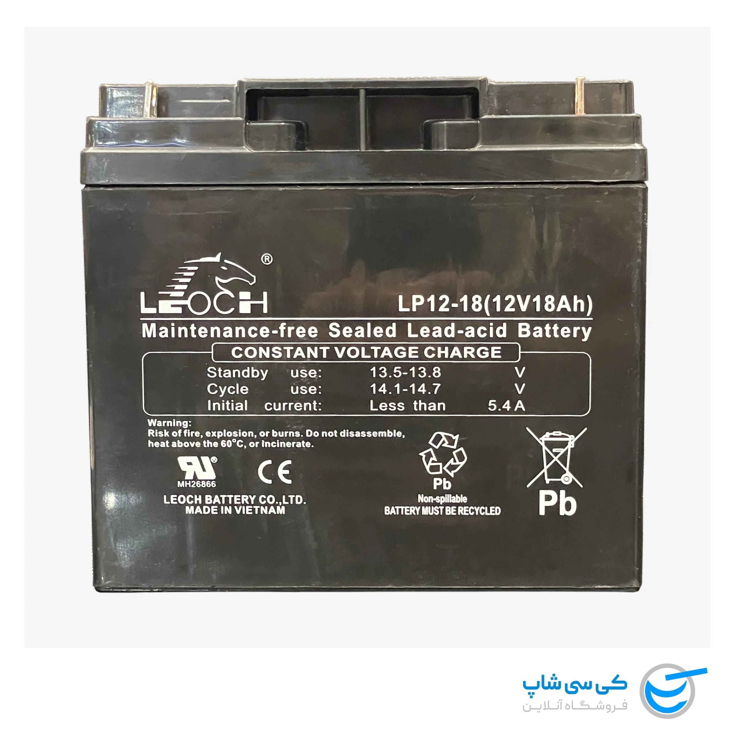 باتری 12 ولت 18 آمپر لئوچ ویتنام