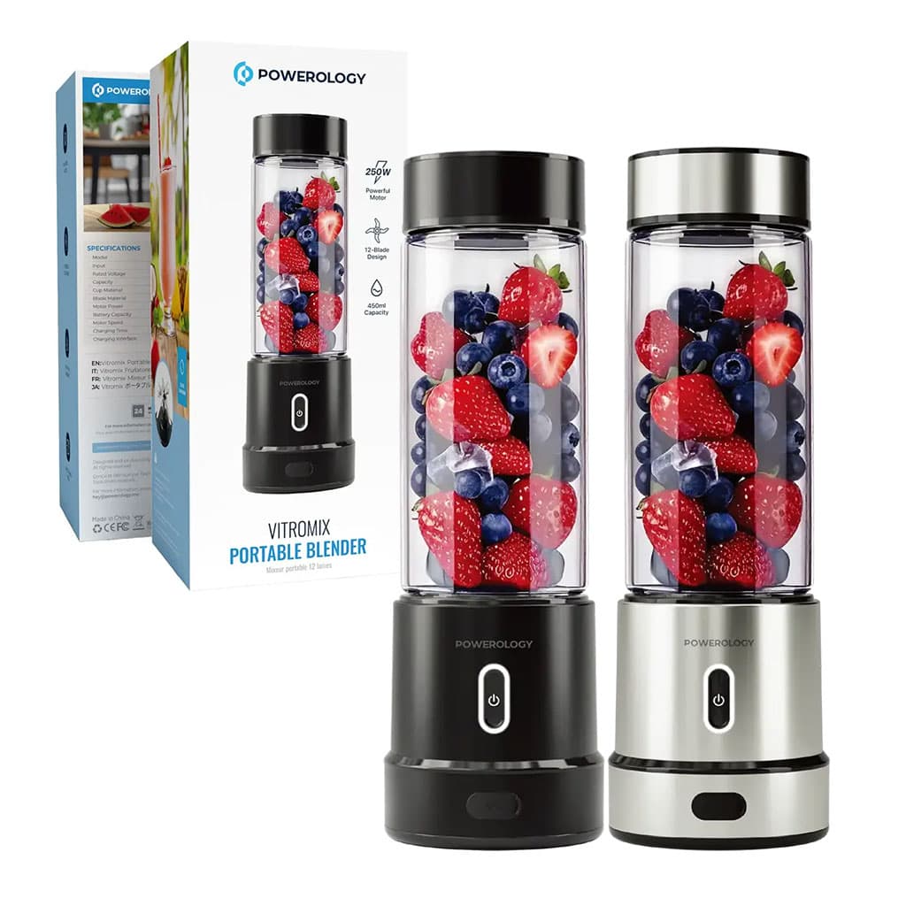 بلندر و مخلوط کن 12 تیغه شارژی پاورولوژی مدل ویترومیکسPowerology Vitromix Portable Blender