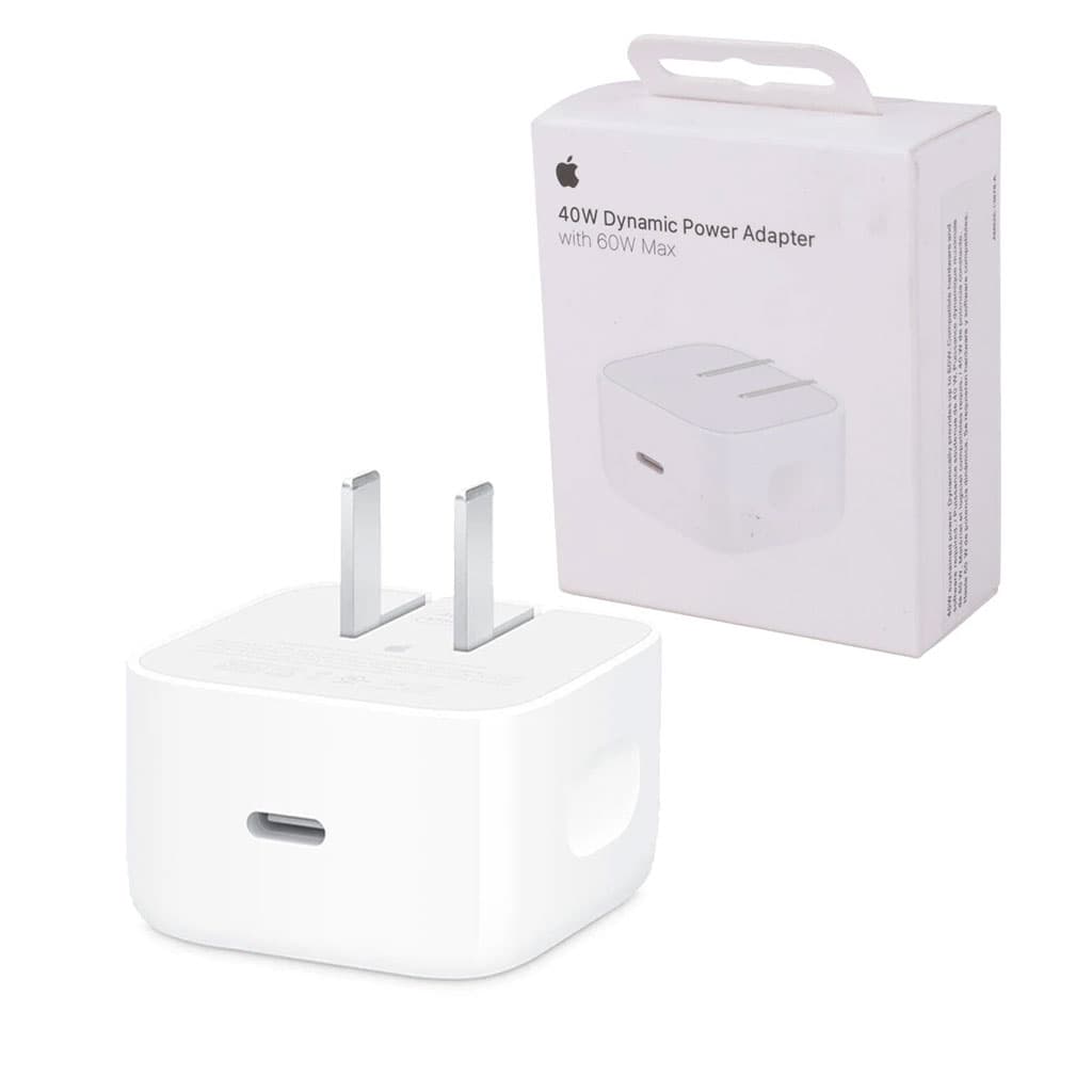 آداپتور شارژر سری 17 اپل 2پین مدل Apple 40w Dynamic power adapter MGKN4AM/A A3351 دارای NFC