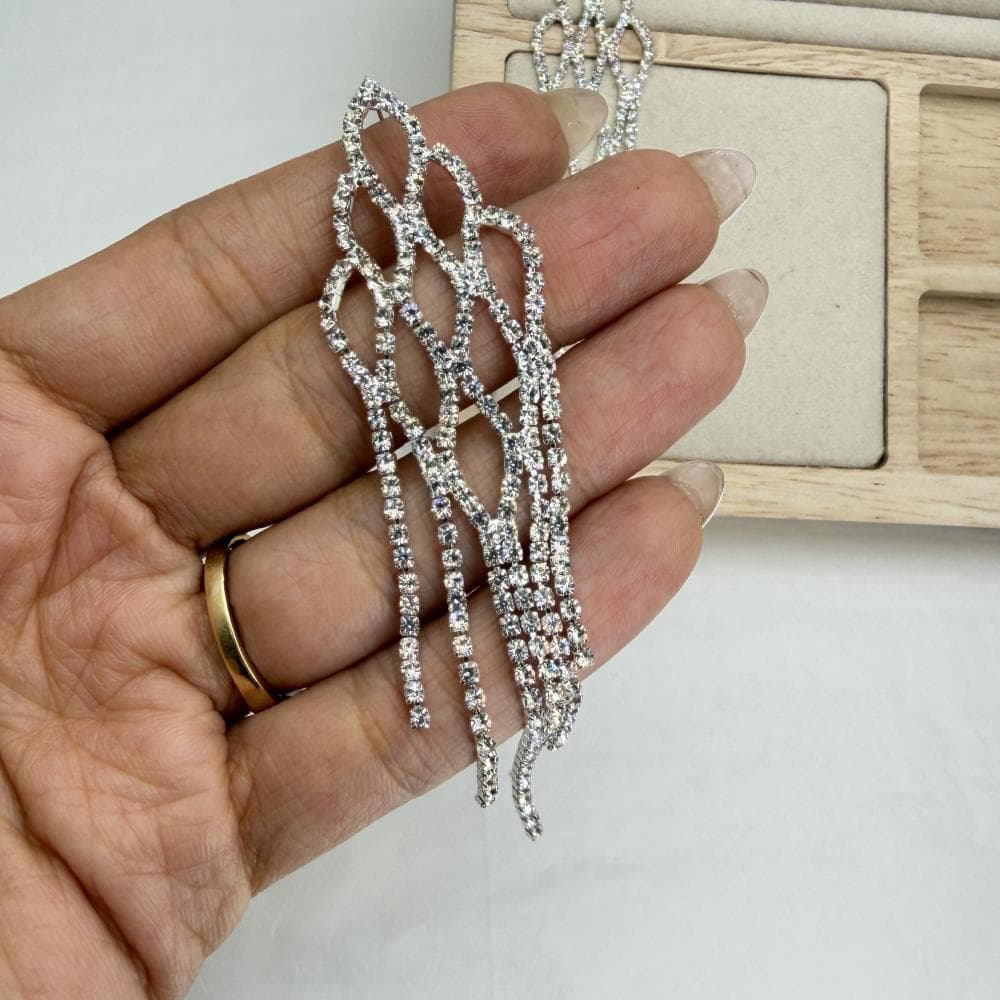 گوشواره میخی دخترانه جواهری کد 28103 — تصویر ۲