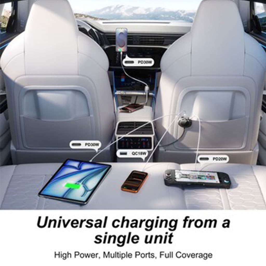 شارژر فندکی 5 در 1 گرین لاین مدل Green Lion 5-In-1 Multiport Car Charger GL-CC30 — تصویر ۵
