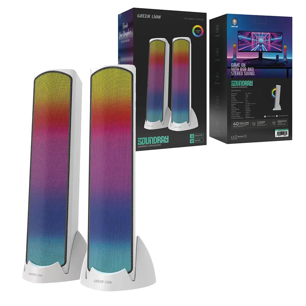 اسپیکر لپ تاپی 2 تکه گیمینگ گرین لاین مدل ساندری Green Lion Soundray Gaming Speakers