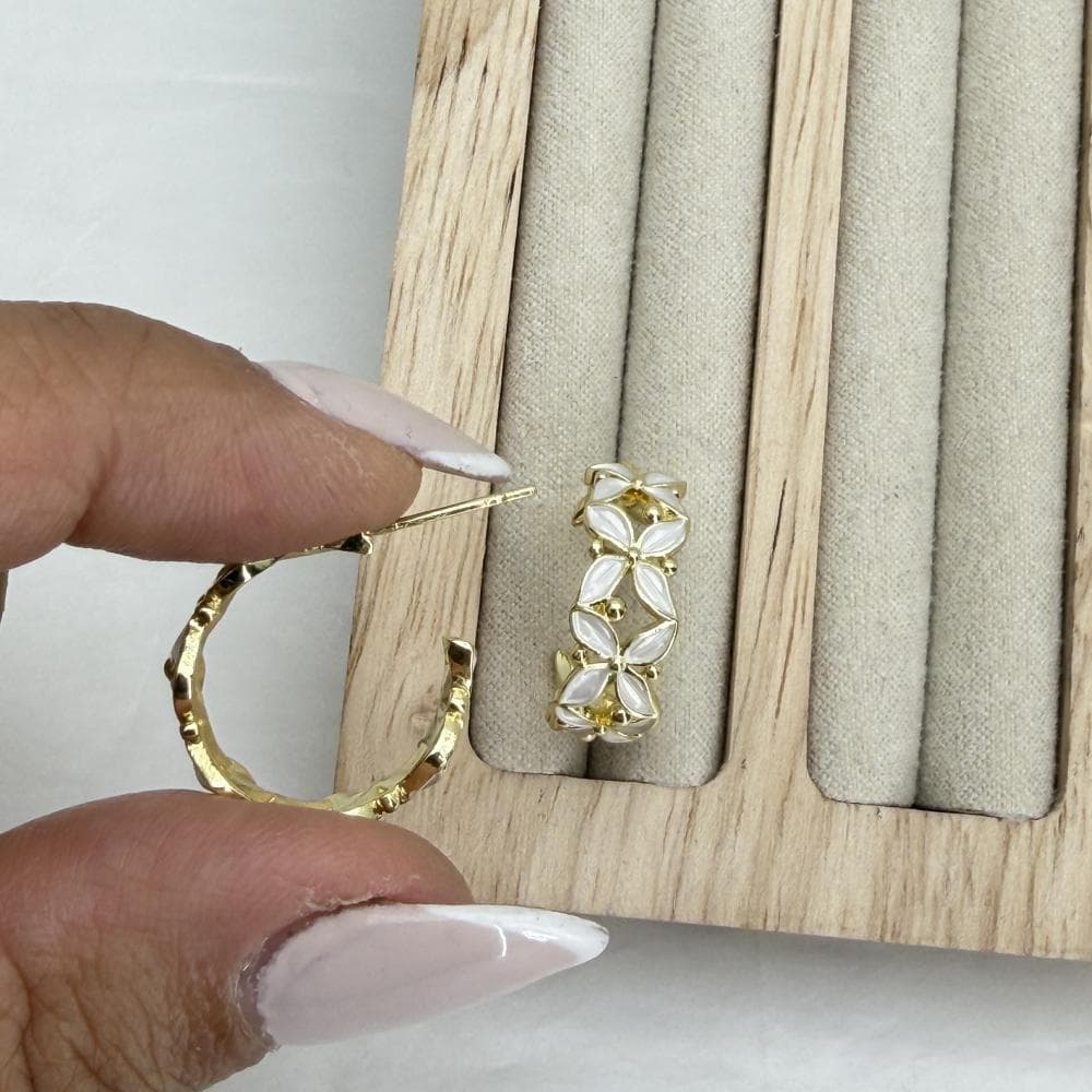 گوشواره میخی دخترانه میناکاری کد 28074 — تصویر ۲