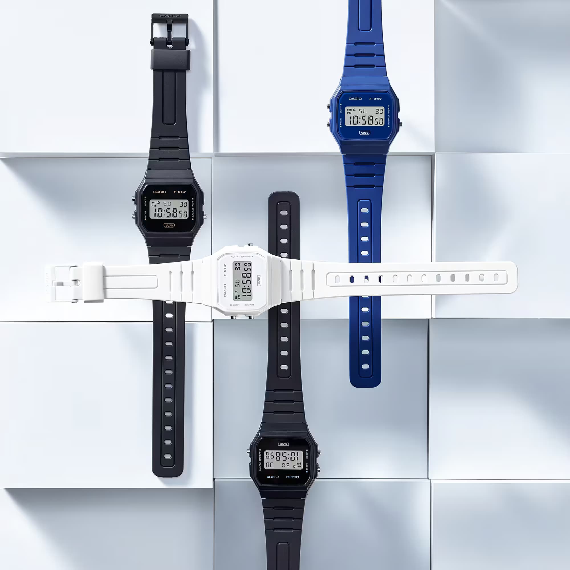 ساعت مچی یونیسکس کاسیو CASIO F-91WB-2A1DF — تصویر ۵