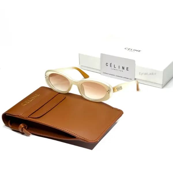عینک آفتابی سلین CELINE مدل 1051C2 فریم بیضی کائوچویی | لنز UV400 | زنانه