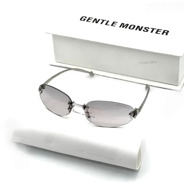 عینک آفتابی Gentle Monster جنتل مانستر مدل MO120 فریم بیس دار فلزی | لنز UV400 | مناسب زنانه و مردانه