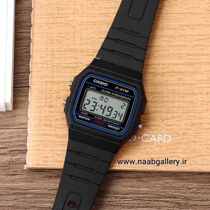 ساعت مچی یونیسکس کاسیو CASIO F-91W-1DG — تصویر ۱۱