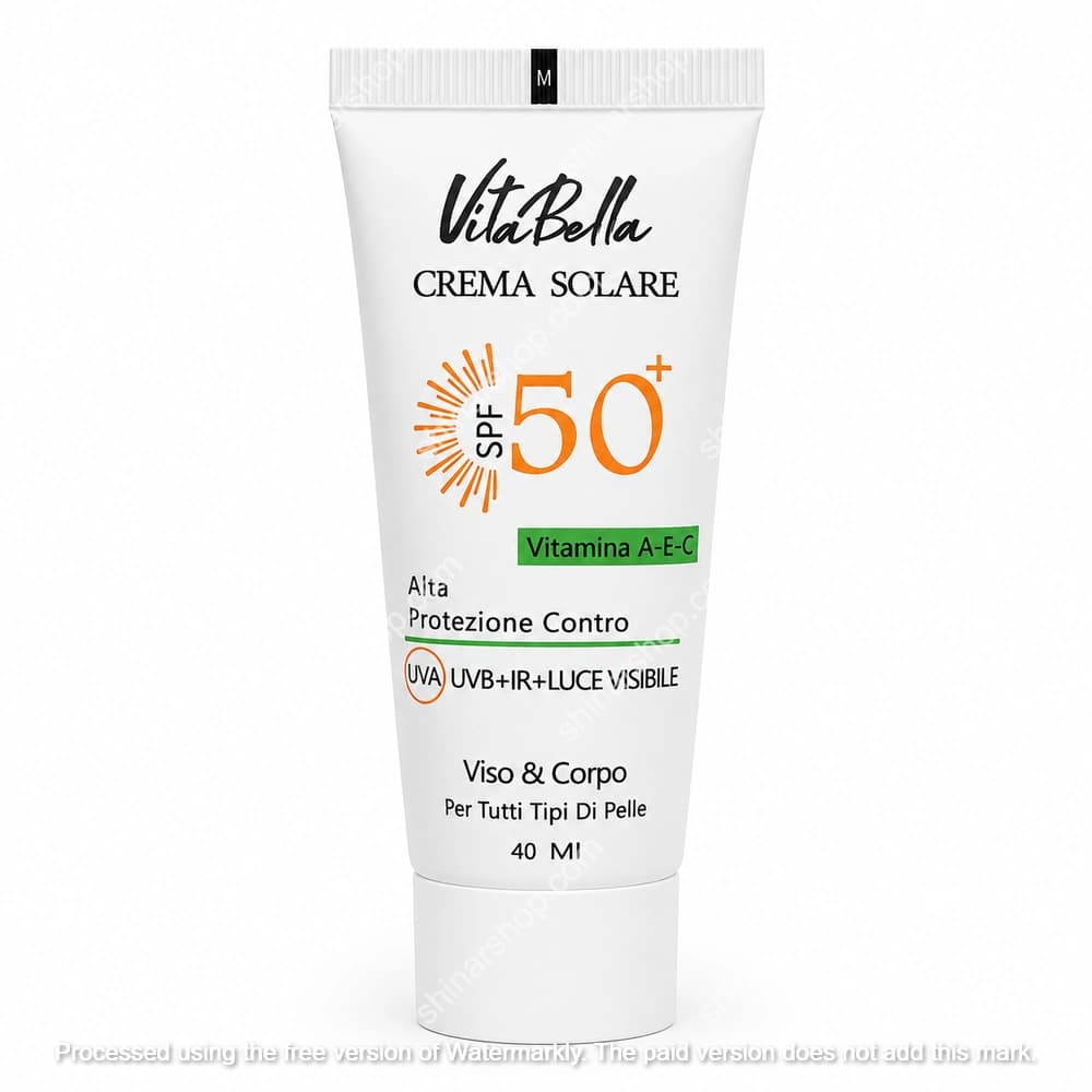 کرم ضد آفتاب spf۵۰ بی رنگ حجم ۴۰ میل ویتابلا — تصویر ۴