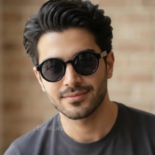 عینک آفتابی مدل A1927 فریم گرد کائوچویی | لنز UV400 | مناسب زنانه و مردانه — تصویر ۸