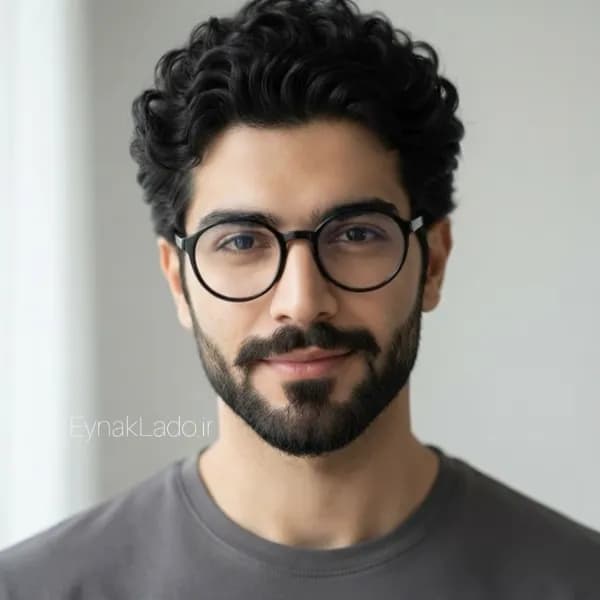 عینک بلوکات مدل B2307 فریم گرد کائوچویی | لنز UV400 | مناسب مردانه و زنانه — تصویر ۷
