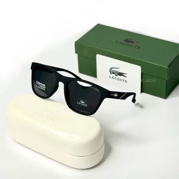 عینک آفتابی لاگوست Lacoste مدل CF69056 فریم بیس دار کائوچویی | لنز UV400 | پلاریزه | مردانه