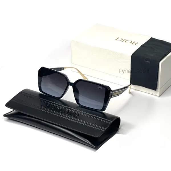 عینک آفتابی کریستین دیور Christian Dior مدل PC36265 فریم مستطیلی فلزی | لنز UV400 | زنانه