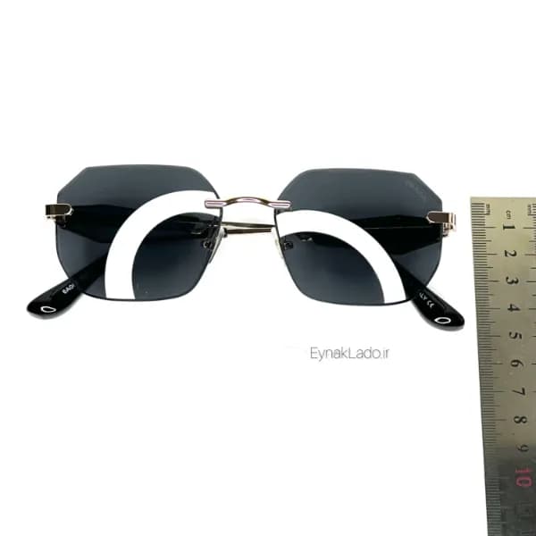 عینک آفتابی پرادا prada مدل Y33 فریم چندضلعی فلزی | لنز UV400 | مناسب زنانه و مردانه — تصویر ۸