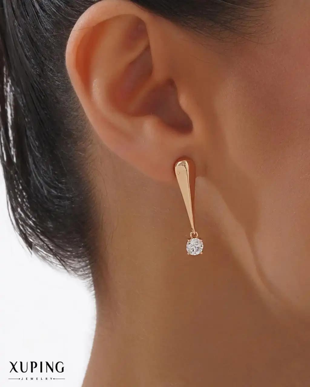 گوشواره تک نگین ژوپینگ XP-25137
