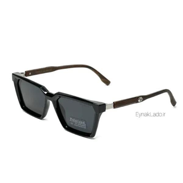 عینک آفتابی مون بلان Montblanc مدل 887 فریم مستطیلی دسته چوبی | لنز UV400 | مناسب زنانه و مردانه — تصویر ۴