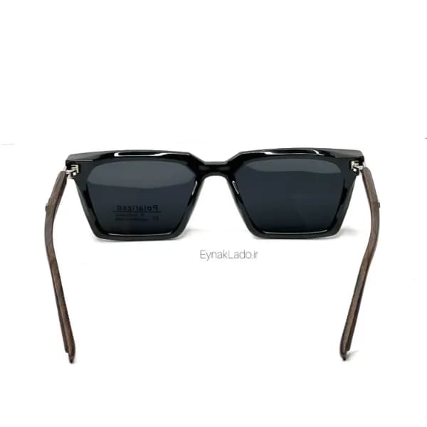 عینک آفتابی مون بلان Montblanc مدل 887 فریم مستطیلی دسته چوبی | لنز UV400 | مناسب زنانه و مردانه — تصویر ۶