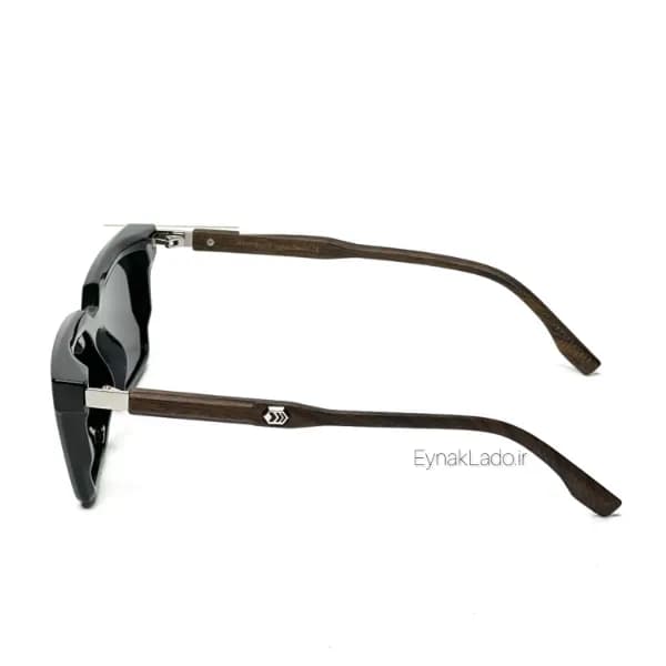 عینک آفتابی مون بلان Montblanc مدل 887 فریم مستطیلی دسته چوبی | لنز UV400 | مناسب زنانه و مردانه — تصویر ۷