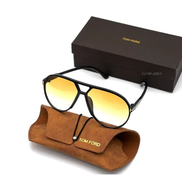 عینک آفتابی tom ford تام فورد مدل L990 فریم خلبانی کائوچویی | لنز UV400 | مناسب مردانه و زنانه