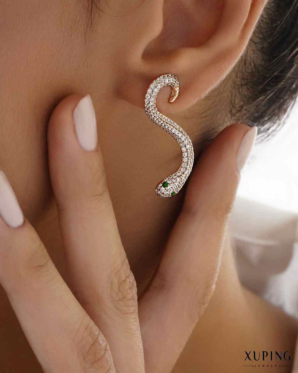 گوشواره نگینی مار ژوپینگ XP-25260